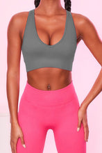 Load image into Gallery viewer, Scoop Neck Wide Strap Active Bra