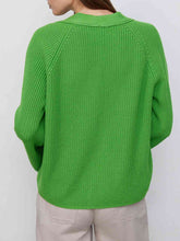 Load image into Gallery viewer, Raglan Sleeve Button Down Cardigan