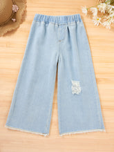 Load image into Gallery viewer, Girls Flared Sleeve Top and Jeans Set