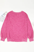 Load image into Gallery viewer, XOXO Heart Graphic Round Neck Long Sleeve Sweatshirt