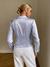 Load image into Gallery viewer, Satin Button Down Shirt