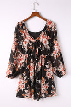 Load image into Gallery viewer, Floral Tied Balloon Sleeve Dress