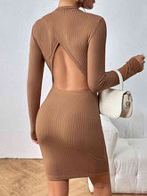 Load image into Gallery viewer, Long Sleeve Ribbed Mini Dress