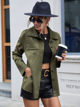 Load image into Gallery viewer, Button Front Turn-Down Collar Jacket