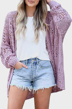 Load image into Gallery viewer, Openwork Open Front Long Sleeve Cardigan