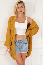 Load image into Gallery viewer, Open Front Long Sleeve Cardigan with Pockets