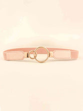 Load image into Gallery viewer, Double Ring Buckle Elastic PU Belt