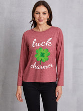 Load image into Gallery viewer, LUCK CHARMER Lucky Clover Round Neck T-Shirt