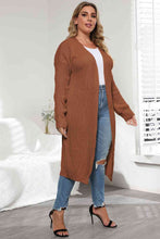 Load image into Gallery viewer, Plus Size Open Front Long Sleeve Cardigan