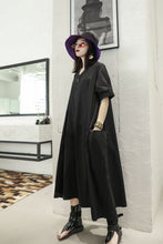 Load image into Gallery viewer, One-Button Midi Dress with Pockets