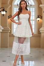 Load image into Gallery viewer, Spaghetti Strap Spliced Mesh Lace Dress