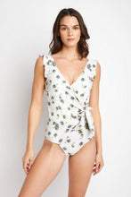 Load image into Gallery viewer, Marina West Swim Float On Ruffle Faux Wrap One-Piece in Daisy Cream