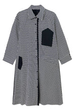 Load image into Gallery viewer, Printed Two-Tone Button Down Shirt Dress