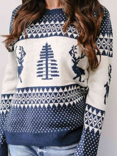 Load image into Gallery viewer, Christmas Theme Round Neck Sweater