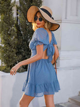 Load image into Gallery viewer, Square Neck Ruffle Hem Dress