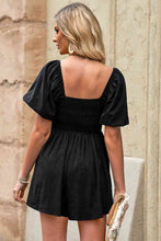 Load image into Gallery viewer, Square Neck Pleated Romper with Pockets