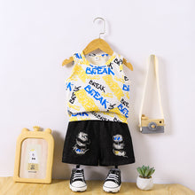 Load image into Gallery viewer, BREAK Printed Round Neck Tank and Shorts Set