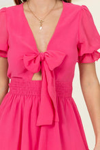 Load image into Gallery viewer, DAYS LIKE THIS TIE FRONT MINI DRESS