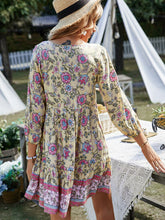 Load image into Gallery viewer, Bohemian Tassel Tie Tiered Dress