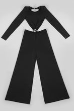 Load image into Gallery viewer, Round Neck Open Back Top and Pants Set