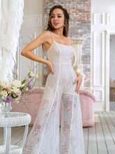 Load image into Gallery viewer, Lace Spaghetti Strap Zip-Back Jumpsuit