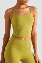 Load image into Gallery viewer, Gathered Detail Cropped Sports Cami