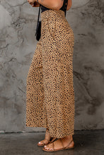 Load image into Gallery viewer, Leopard Print Wide Leg Pants with Pockets