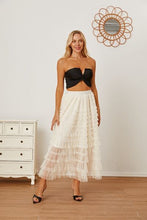 Load image into Gallery viewer, Ruched High Waist Tiered Skirt