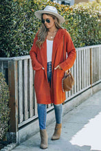 Load image into Gallery viewer, Open Front Longline Hooded Cardigan