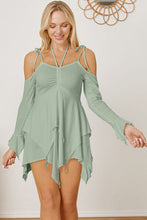Load image into Gallery viewer, Tie Shoulder Layered Mini Cami Dress
