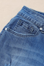 Load image into Gallery viewer, Distressed Frayed Hem Flare Jeans
