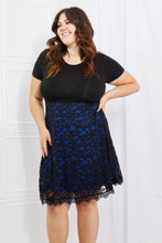 Load image into Gallery viewer, Yelete Full Size Contrasting Lace Midi Dress