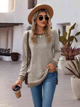 Load image into Gallery viewer, Round Neck Long Sleeve Blouse