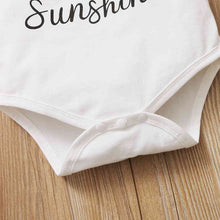 Load image into Gallery viewer, Graphic Bodysuit and Sunflower Overall Skirt Set