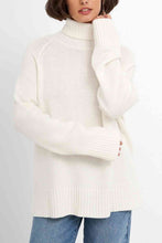 Load image into Gallery viewer, Turtle Neck Raglan Sleeve Sweater