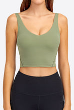 Load image into Gallery viewer, Deep V-Neck Crop Sports Bra