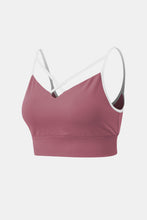 Load image into Gallery viewer, Contrast Crisscross Strap Sports Bra