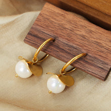 Load image into Gallery viewer, 18K Gold-Plated Bead Dangle Earrings
