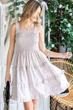 Load image into Gallery viewer, Smocked Tiered Sleeveless Dress