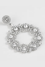 Load image into Gallery viewer, Alloy Rhinestone Round Drop Earrings