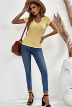 Load image into Gallery viewer, Buttoned Short Sleeve Tee Shirt