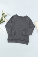 Load image into Gallery viewer, Girls Raglan Sleeve Ribbed Trim Sweatshirt