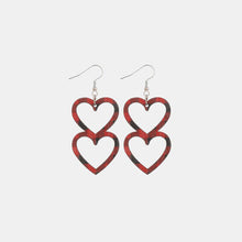 Load image into Gallery viewer, Cutout Heart Shape Wood Earrings