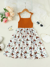 Load image into Gallery viewer, Butterfly Print Bow Detail Dress