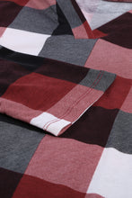 Load image into Gallery viewer, Plaid V-Neck Long Sleeve Top