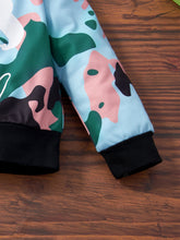 Load image into Gallery viewer, Kids Camouflage Elephant Graphic Sweatshirt and Pants Set
