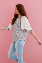 Load image into Gallery viewer, Jodifl Bestie Full Size Run Leopard Baseball Tee