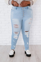 Load image into Gallery viewer, Kancan At Last Distressed Button Fly Skinny Jeans