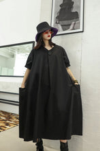 Load image into Gallery viewer, One-Button Midi Dress with Pockets