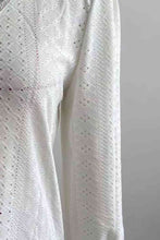 Load image into Gallery viewer, Eyelet V-Neck Flounce Sleeve Blouse
